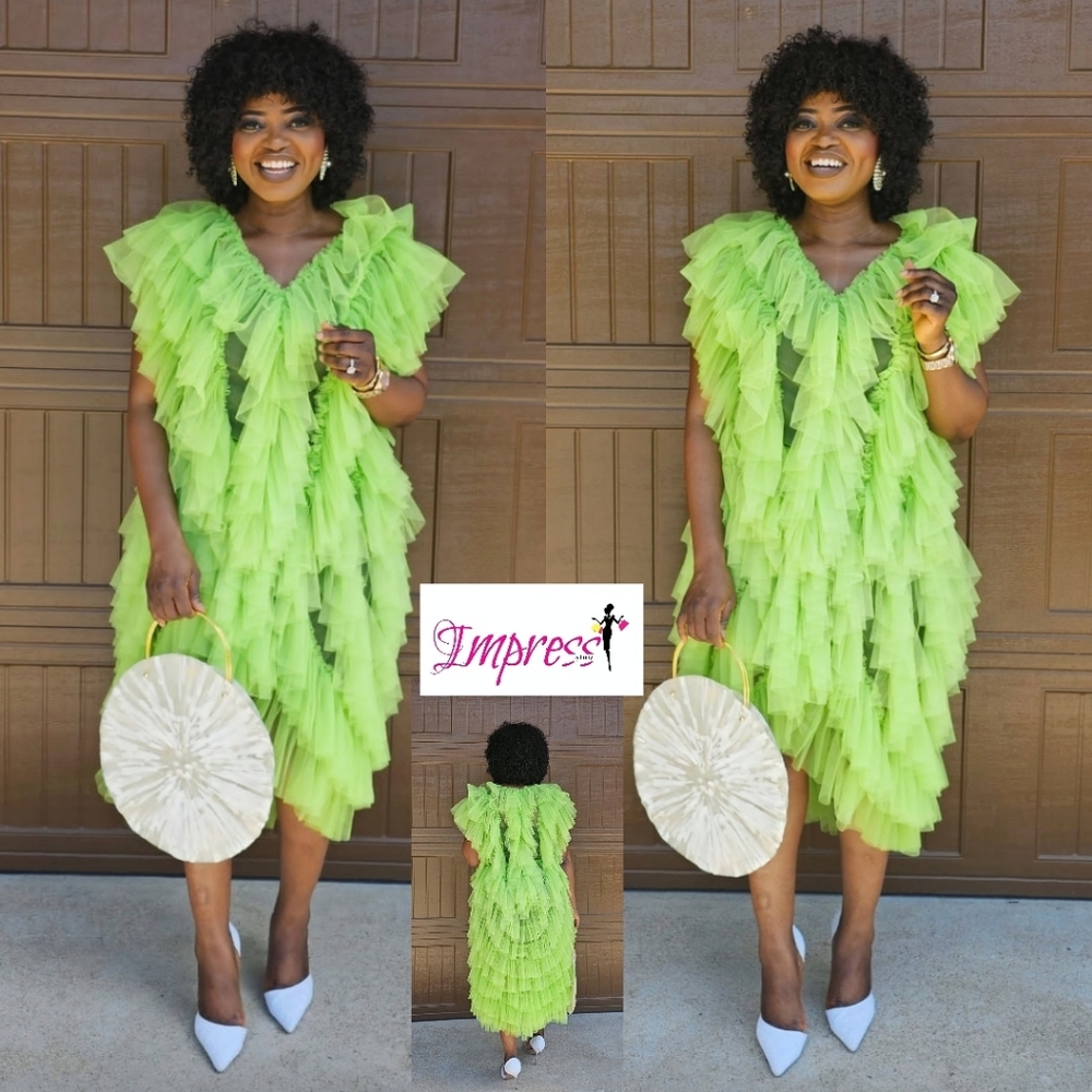 Tulle Tiered Two-Piece Dress